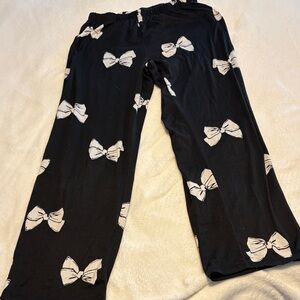 kate spade Black and White Bow Kids Pajama Bottoms